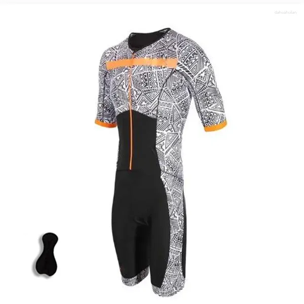 Set da corsa manica corta professionale da triathlon con cerniera termica maglia da ciclismo tuta Wea traspirante R per tuta da uomo