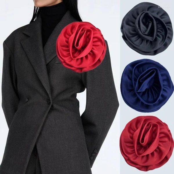 Broschen, handgefertigte Stoff-Blumen-Brosche für Damen, eleganter Pullover, Schal, Knopf-Corsage, Modeschmuck, Hochzeits-Abzeichen-Zubehör