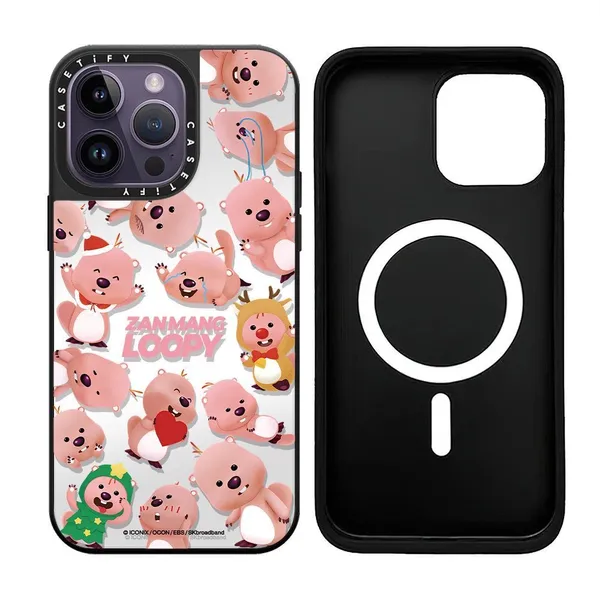 CASETIFY Designers Capa de telefone espelhada para iPhone 15 14 13 12 11 Pro 14 Plus 15 Promax 14 pro Superfície de espelho de sucção magnética macia Capa traseira presente 2312163PE