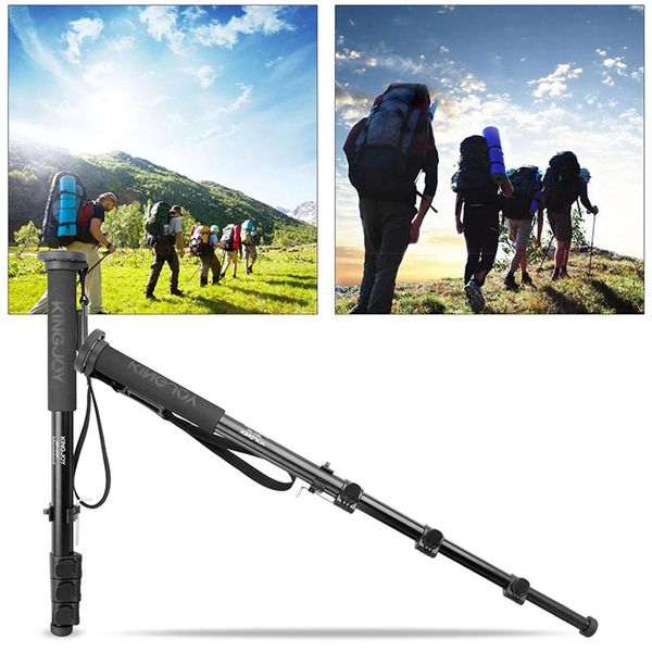 Accessori Monopiedi professionali Bastoncini da trekking da viaggio Staffa retrattile in lega di alluminio Monopiede Selfie Stick per fotocamera DSLR