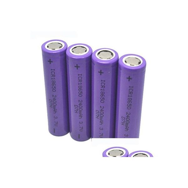 Batterijen Hoge kwaliteit Echte capaciteit 2600mAh batterij Oplaadbare lithium met platte bovenkant Drop Delivery Elektronicalader Dhx38