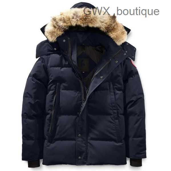 Канадская канадская зимняя куртка высокого качества, мужская пуховая куртка, гусиное пальто, натуральный мех большого волка, канадское пальто Wyndham, одежда, модный стиль, зимняя верхняя одежда, парка 8 LY