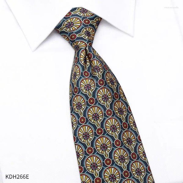 Галстуки-бабочки коричневого цвета в стиле ретро с принтом, мужской галстук шириной 9 см, деловой галстук, повседневный модный костюм, студенческий