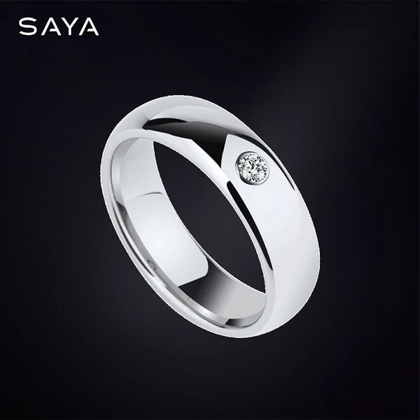 Обручальные кольца Кольцо для мужчин Классические вольфрамовые обручальные кольца шириной 6 мм унисекс с инкрустацией и гравировкой 231215