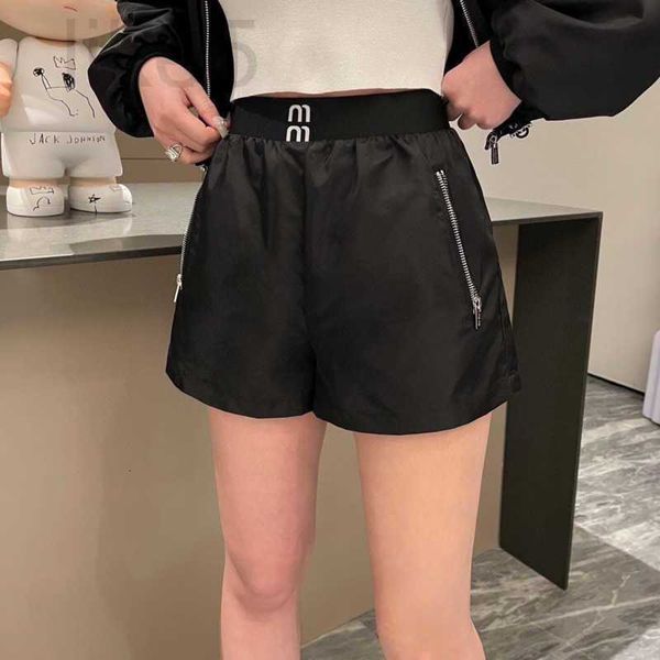 Shorts femininos designer 23ss novas mulheres shorts moda fita carta nylon calças casuais calças verão reto ao ar livre solto sweatpants 6tsg