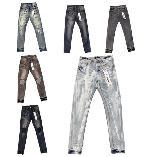 Leicht gekleidete Jeans Weiße Baumwollhosen für Herren Übergroße Jeans Hochwertige Herrenhosen Body Schwarze Jeans Chinesische Modejeans Graue schmale Hosen zerrissene Denim-Jeans für Männer