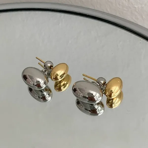 Серьги-гвоздики в корейском японском стиле, металлические, золотистые, серебряные, цветные, бусины, пирсинг, пара для женщин, подвески, индивидуальные украшения для ушей, подарок