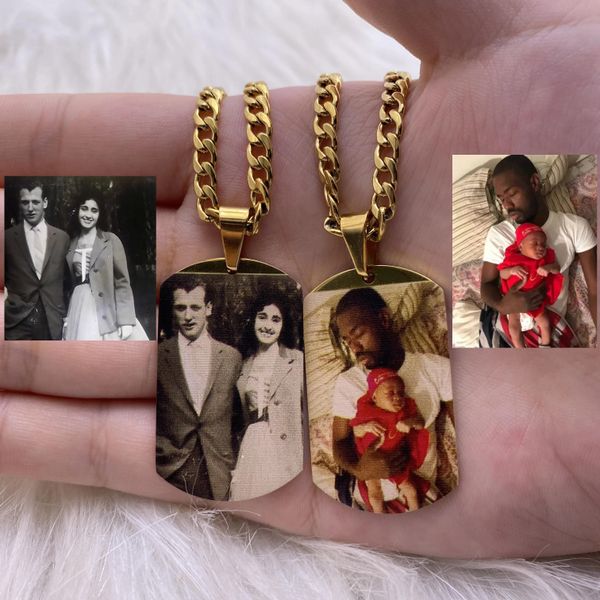 Halsketten, benutzerdefinierte Farbfoto-Halsketten, personalisierte Cartoon-Anhänger-Halskette für Frauen, Männer, Halskette, Paare, Familie, Freunde, Schmuck, Geschenk