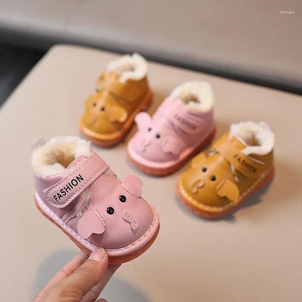 Scarpe Primi Passi Chiamate per Neonati e Bambini Piccoli Scarpe da Bambino con Suola Morbida da Uomo in Cotone Peluche 0-1-2 Anni Invernali