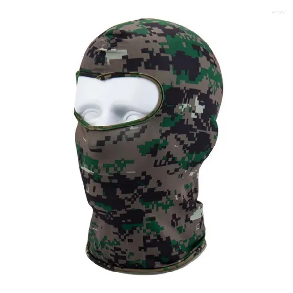 Guanti da ciclismo Maschera integrale da esterno Passamontagna in spandex Sci da moto sottile CS Digital Green Camo