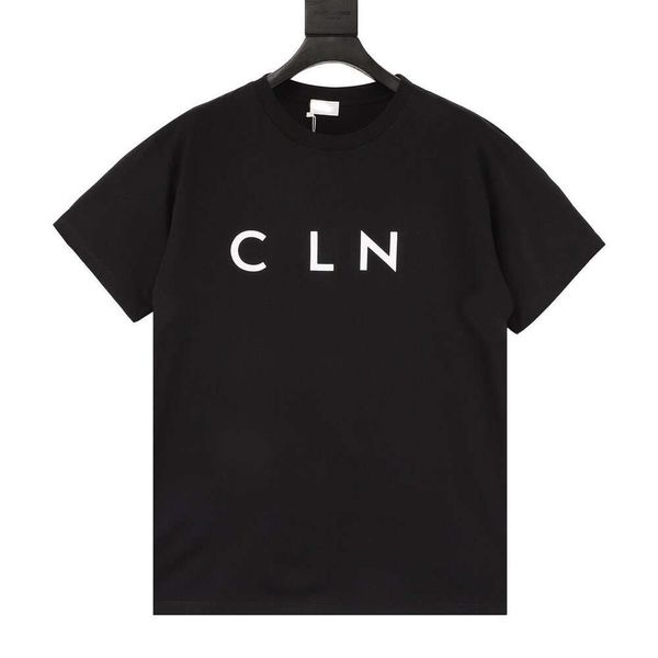 T-shirt da vela unisex di design di lusso Celins classica in puro cotone a maniche corte, casual e alla moda