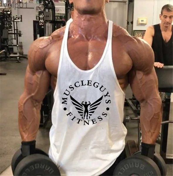 Herren T-Shirts Workout Kleidung Fitness Top Männer Fitnessstoms Tanktoper Mens Bodybuilding Marke Vest Scle Sleless Singlets Mode Sport Shirtl231216