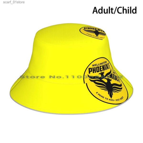 Chapéus de aba larga Chapéus Bucket Wellington Phoenix Bucket Hat Sun C Wellington Phoenix Professional Football Club com sede em Wellington Nova ZelândiaL231216