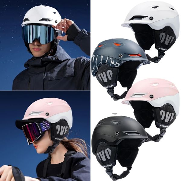 Occhiali da sci Casco Protezione anticollisione Leggero Donna Uomo AntiImpatto EPS Mountain Bike Misura regolabile Sport sulla neve 231215