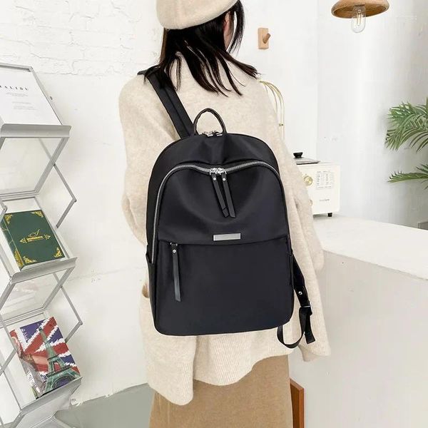 Sacos escolares Oxford mulheres mochila moda simples computador saco meninas ombro feminino grande capacidade de viagem