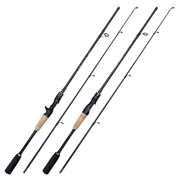 Varas de pesca para barco Vara de pesca em fibra de carbono ML 2 seções fiação/fundição isca pólo 1,65m/1,8m isca peso. 8-25g com pólo de jigging de anel guia de cerâmica 231216