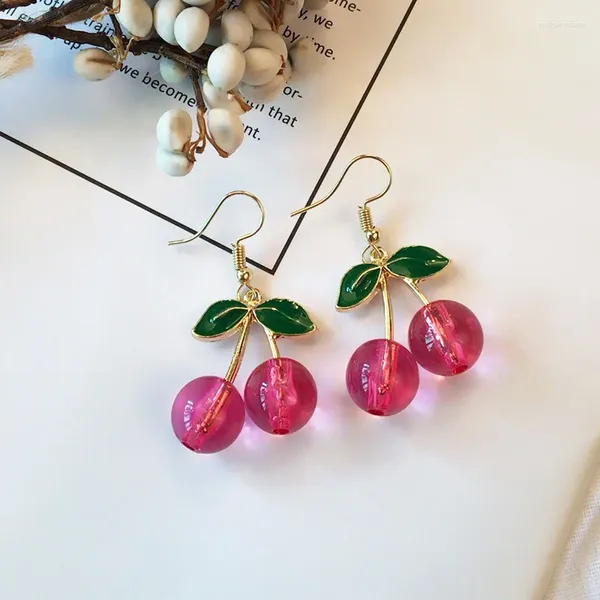 Dangle Oorbellen 10 paar Damesmode Zoet Fruit Verse Kersen Oorbel Jeugd Mooi Meisje Sieraden Accessoires