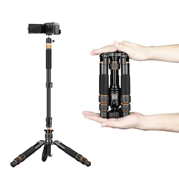 Supporti Treppiede leggero Monopiede portatile in lega di alluminio Mini treppiede da viaggio con testa a sfera per telefono DSLR DV Videocamera Volg Live