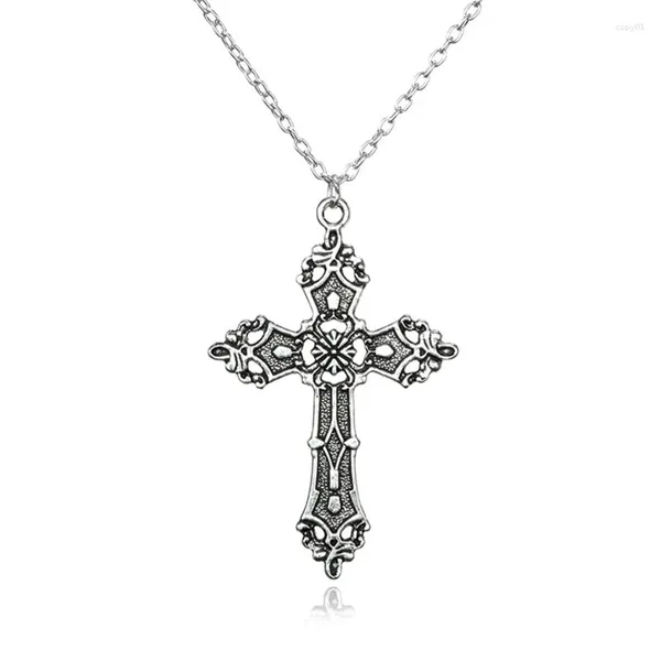 Anhänger Halsketten Für Kreuz Halskette Halskette Barock Geprägte Schlüsselbein Kette Punk Goth Schmuck Zubehör Choker Männer Frauen