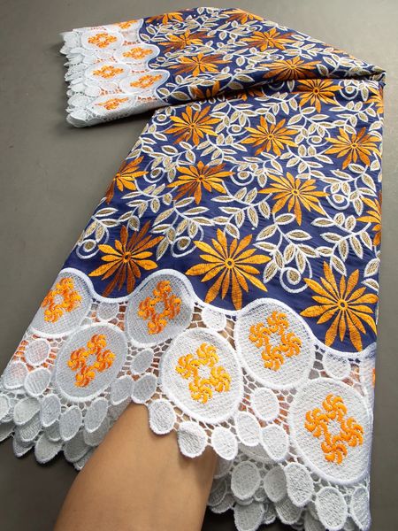 Tovaglia Tessuto di pizzo di cotone africano con Guipure 2023 Pietre nigeriane per cucire abiti da donna TY3471 231216