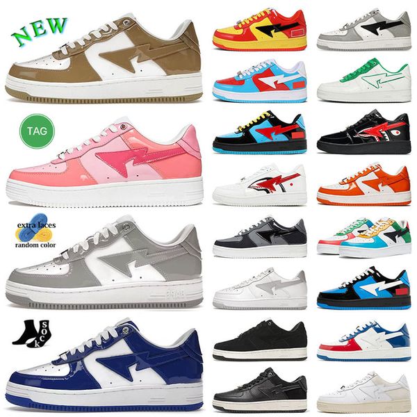 ops Low Platform Freizeitschuhe Designer Herren Damen Sneakers Sk8 Olive Pink Hyper Royal Blue Black Shark Light Smoke Grey Leder Panda Lows Skate Trainer