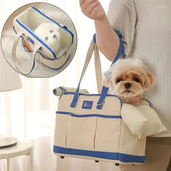 Transportador de cães estilo coreano filhote de cachorro gato bolsa mochila moda animal de estimação para cães pequenos chihuahua pug sacos de transporte mascotas acessórios