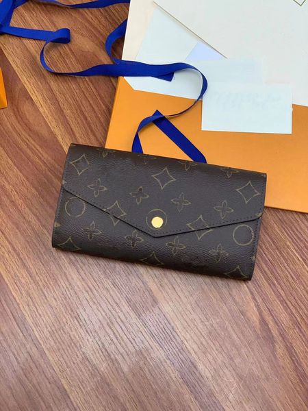 10A Designerin Frauen berühmte Markenbrieftasche Brieftasche Victorine Frauenkarteninhaber Luxus Louiisität Braune Blumen Vutonität Orange Box Brieftasche Langer Brieftasche 02