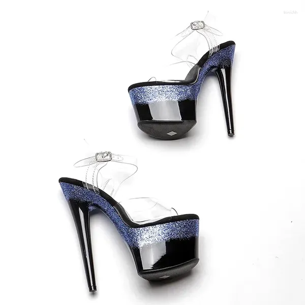 Sandali LAIJIANJINXIA 17CM/7 pollici PVC superiore sexy donne esotiche piattaforma moda tacchi alti scarpe da ballo pole 0108