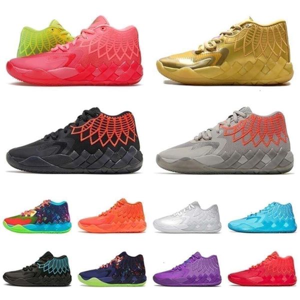 com caixa de sapatos Lamelo Rick Shoes Ball 1 Sneaker Mb01 Basquete e Morty Purple Cat Galaxy Mens Trainers Bege Black Blast Buzz Queen Not From Here Be You Sport