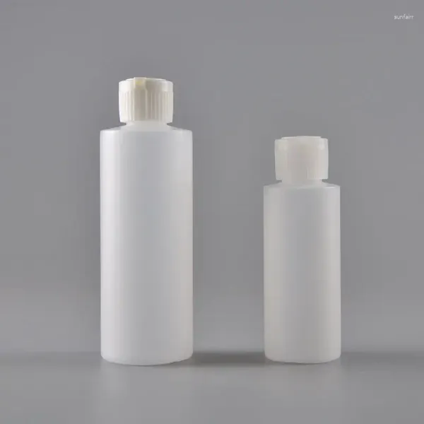 Aufbewahrungsflaschen 50 Stück 60 ml 120 ml leere HDPE-Kunststoff-Kosmetiklotionsflasche mit Scheibenschraubdeckel Shampoo PET-Behälter Duschgel