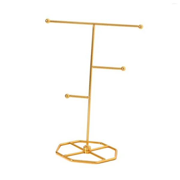 Bolsas de jóias Organizador de metal Free Standing Hanger Home Decorações Ornamento Brinco Display Stand para Correntes Pulseira Vanity Table Closet