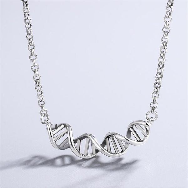 Correntes Ventfille 925 Sterling Silver DNA Ed Spiral Colar para Mulheres Personalidade Trendy Party Presentes Jóias 2021 Drop228K