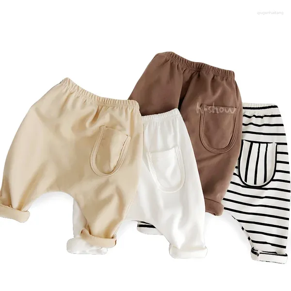 Pantaloni Ragazza Ragazzo Bambino Pantaloni larghi PP Pantaloni Pantalones Abbigliamento Corea Autunno 2024 Bambini nati primavera 1- 3 anni Abbigliamento solido