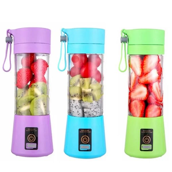 Frutas vegetais ferramentas eletrônico mini 380ml liquidificador misturador copo usb recarregável portátil smoothie juicer garrafa 231216