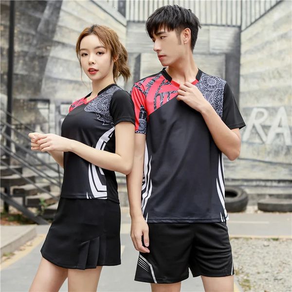 Açık tişörtler tenis gömlek erkek /kadın badminton gömlek badminton kısa kollu masa tenis üniforma Tenis tshirt badminton jersey AB153 231216