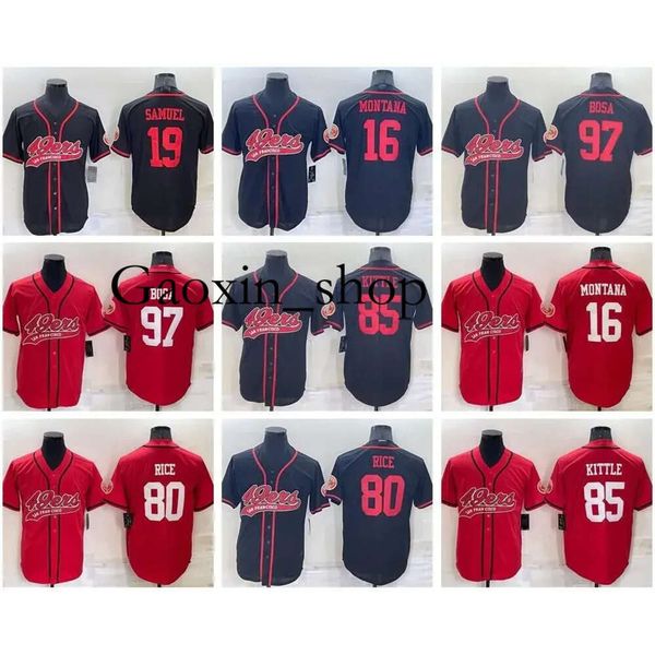 Gaoxin CUSTOM Ed Maglia da calcio San Francisco''49ers''men Nick Bosa George Kittle Deebo Samuel Maglie intoccabili da baseball bianche nere