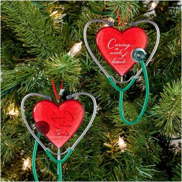 Collane con ciondolo Decorazione a cuore Stetoscopio Premuroso Amore Regalo di Natale Durevole Facile da usare