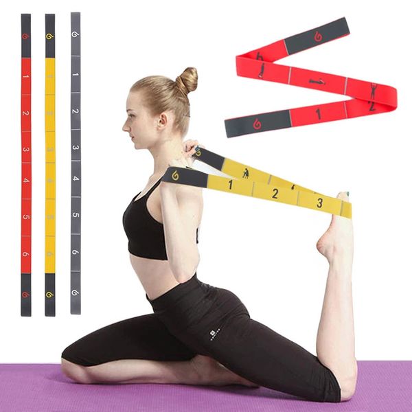 Direnç Bantları Yoga Çekme kayışı kemeri 11538cm lateks elastik Latin Dans Germe Band döngü Pilates Fitness Egzersiz 231216