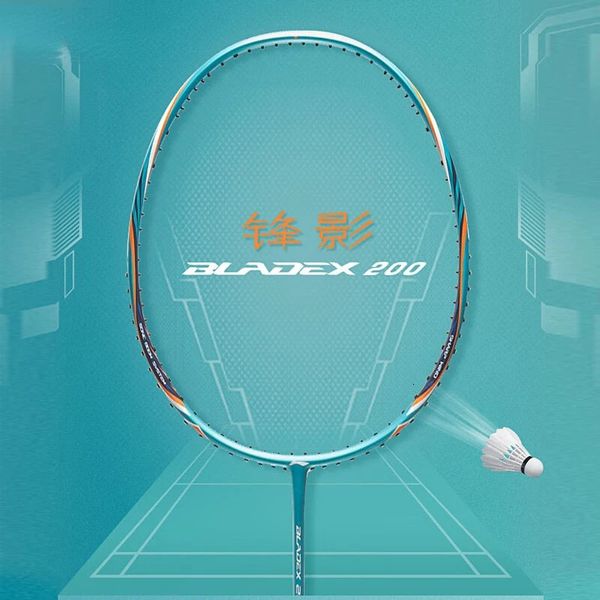 Raquetes de badminton profissional raquete de badminton bladex 200 axforce 9 raquete única de carbono completo com giftget amarrado 231216