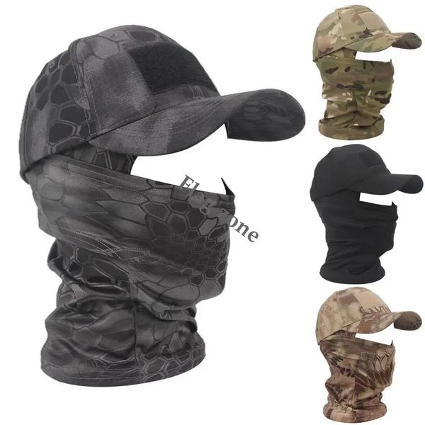 Radfahren Caps Masken Taktische Militärische Kapuze Hut Sommer Sonnenschutz Armee Camouflage Baseball Caps Outdoor Reiten Angeln Ski Gesichtsmaske Balaclava 231216