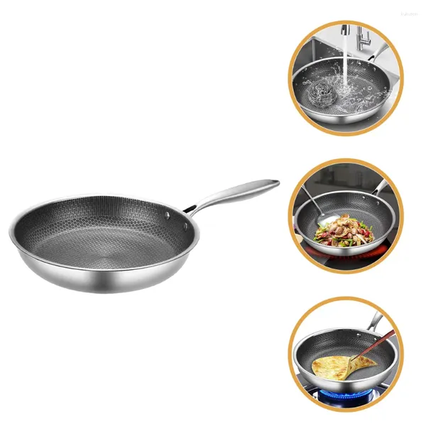 Pans omelet padella cucina fornitura wok per accessori per pentole per cuocne a gas acciaio inossidabile