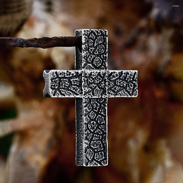 Anhänger Halsketten Stil Vintage Einfache Kreuz Für Männer Gothic Punk Edelstahl Religion Amulett Halskette Mode Schmuck Großhandel