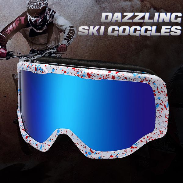 Двухслойные противотуманные лыжные очки, спортивные очки на открытом воздухе, мотоциклетные очки для мужчин и женщин PF
