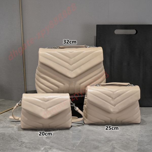 7a bolsa de designer feminina bolsa de corrente bolsa de ombro loulou genuína pele de carneiro nuvem bolsa crossbody elegante palavra metal carta padrão bolsa de ombro-ys frete grátis