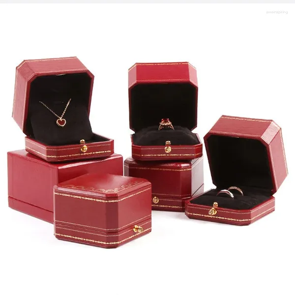 Мешочки для ювелирных изделий, брендовая европейская роскошная коробка для хранения, кожаный кулон, ожерелье, органайзер, чехол для обручального кольца, упаковка, дисплей