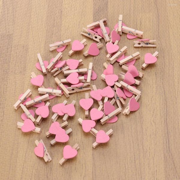 Molduras Kisangel Roupas Pins 50 Pcs Mini Coração Em Forma de Madeira Clipes DIY Artesanato Po Papel Pegs Pos Cartões Pinturas Scrapbookings