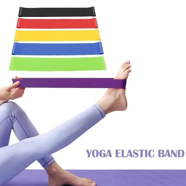 Direnç Bantları Taşınabilir Yoga Gerilim Kemeri Fitness Egzersiz Kauçuk Pilates Squat Butt TPE Germe Gym Accessories 231216