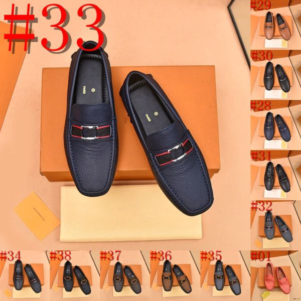 38MODEL Echtes Leder Designer Formale Lofers Für Männer Luxus Marke 2024 Slip Auf Casual Mokassins Italienische Männliche Fahren Schuhe Chaussure homme Größe 38-46