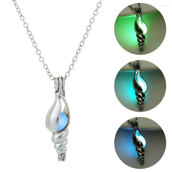 Ожерелья с подвесками, светящееся ожерелье на Хэллоуин, женские универсальные аксессуары, европейская и американская ювелирная цепочка с раковиной