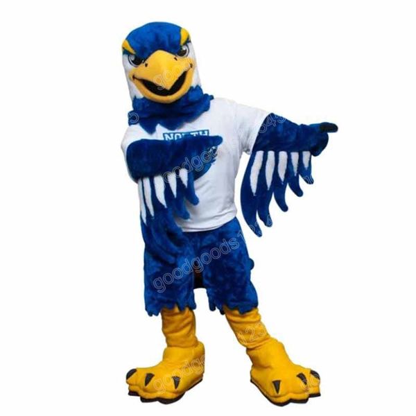 Blue Eagle Maskot Kostümleri Noel Karikatür Karakter Kıyafet Kıyafet Karakter Karnaval Xmas Cadılar Bayram